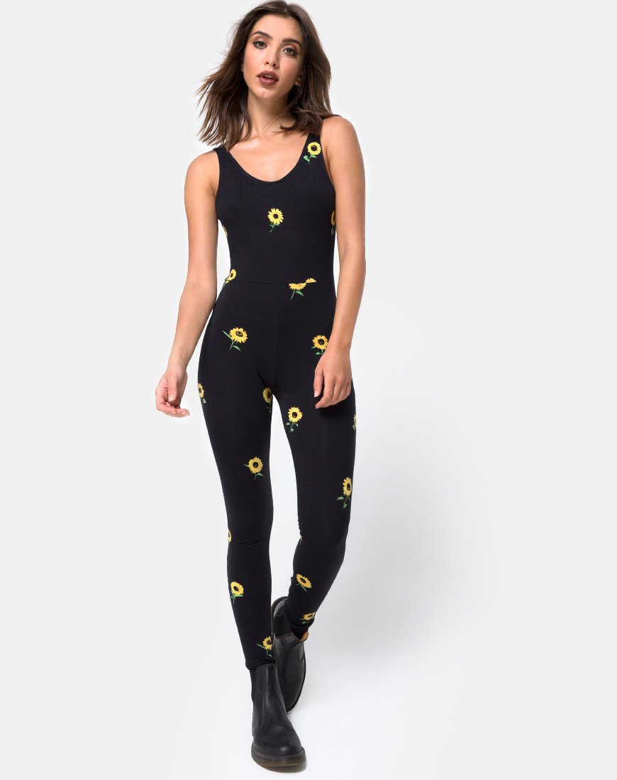 Unitard in Ditsy Zonnebloem