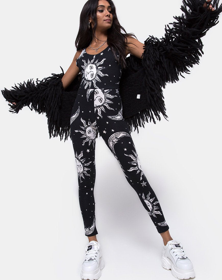 Afbeelding van Unitard in Oversize Zon Maan en Sterren