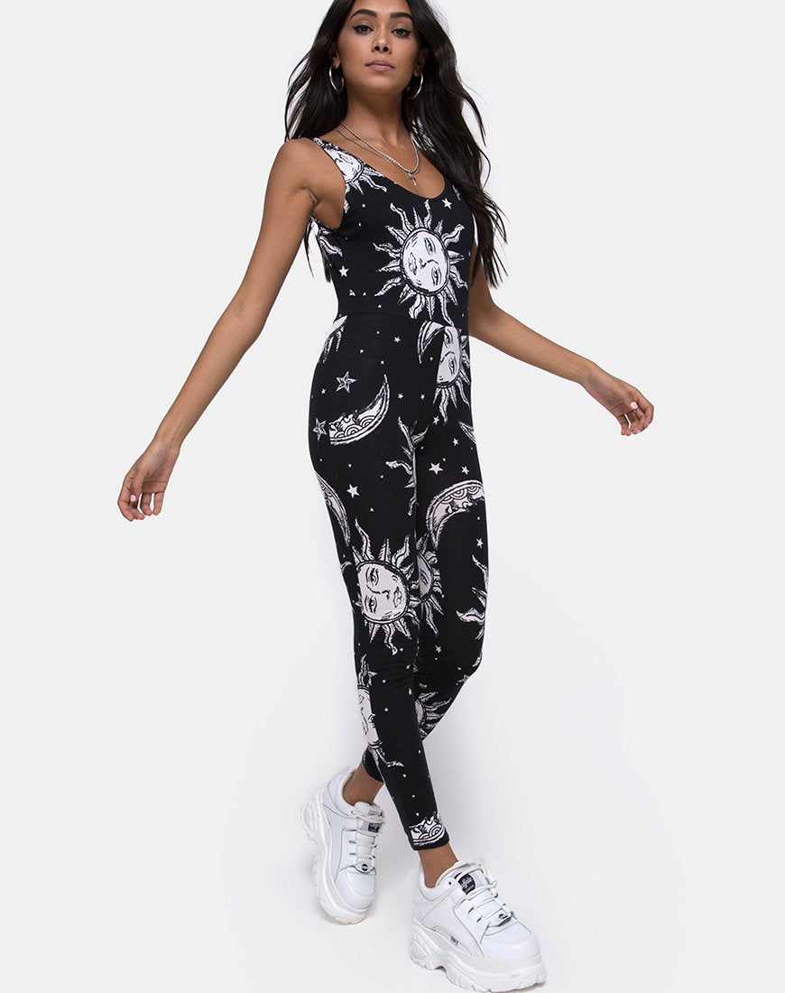 Afbeelding van Unitard in Oversize Zon Maan en Sterren