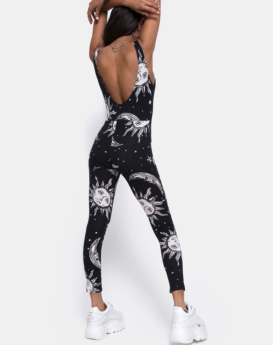 Afbeelding van Unitard in Oversize Zon Maan en Sterren