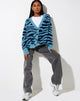 Afbeelding van Uriela Cardi in gebreid zebrablauw en marineblauw