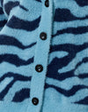 Gebreide zebra blauw en marine