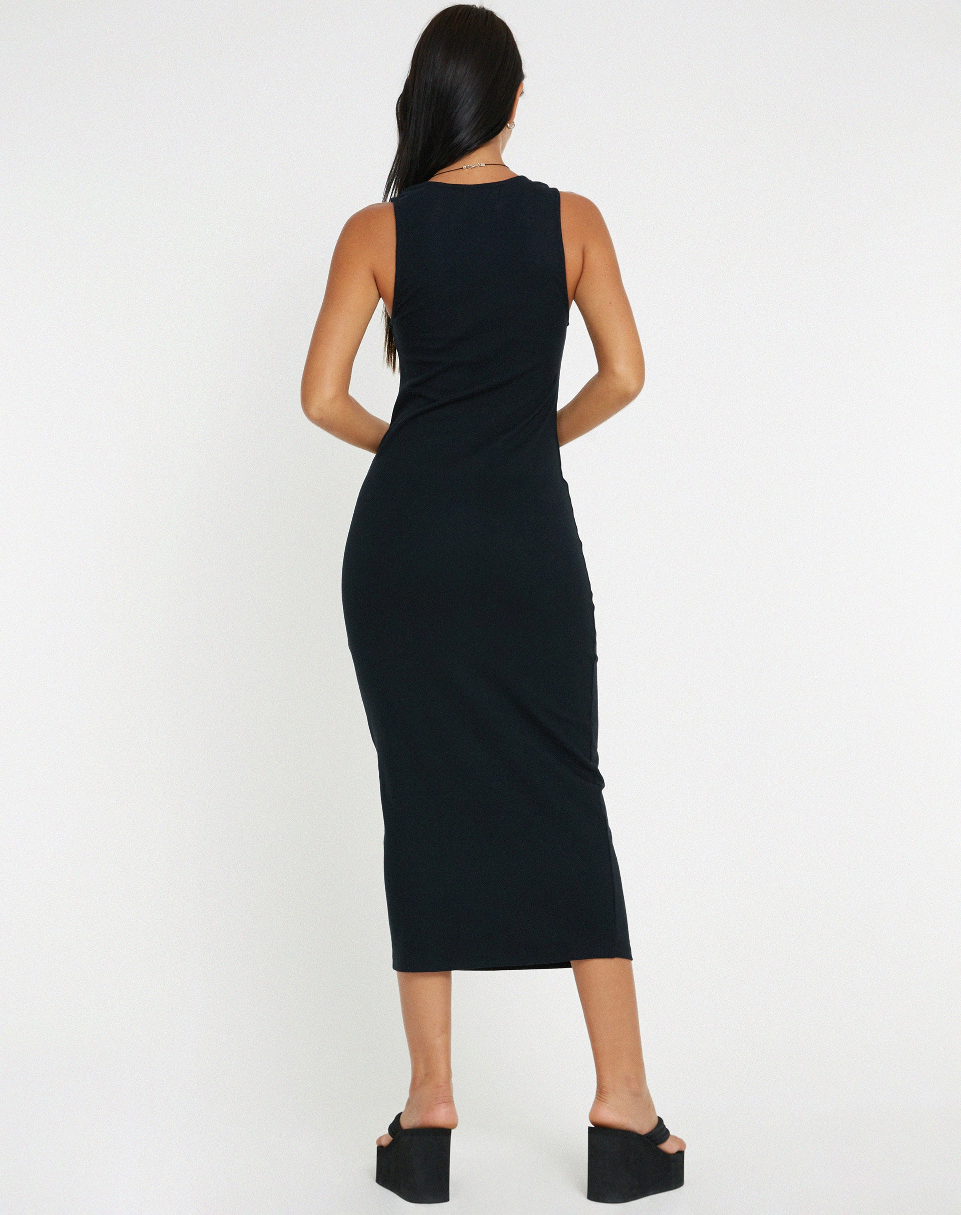 Afbeelding van Uzma Midi Dress in Zwart