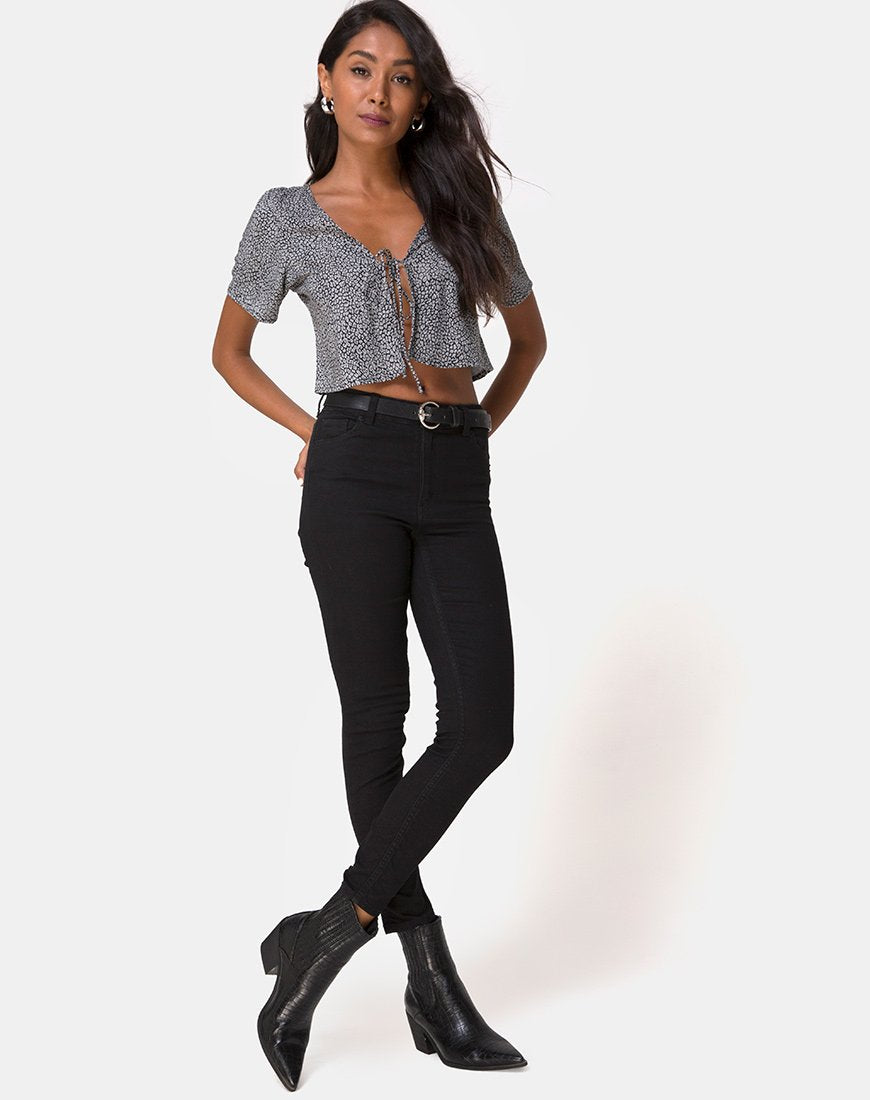 Afbeelding van Vaco Blouse in Ditsy Leopard Grey