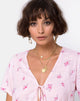 Afbeelding van Vacoal Blouse in Vergeet-mij-niet-bloemig roze