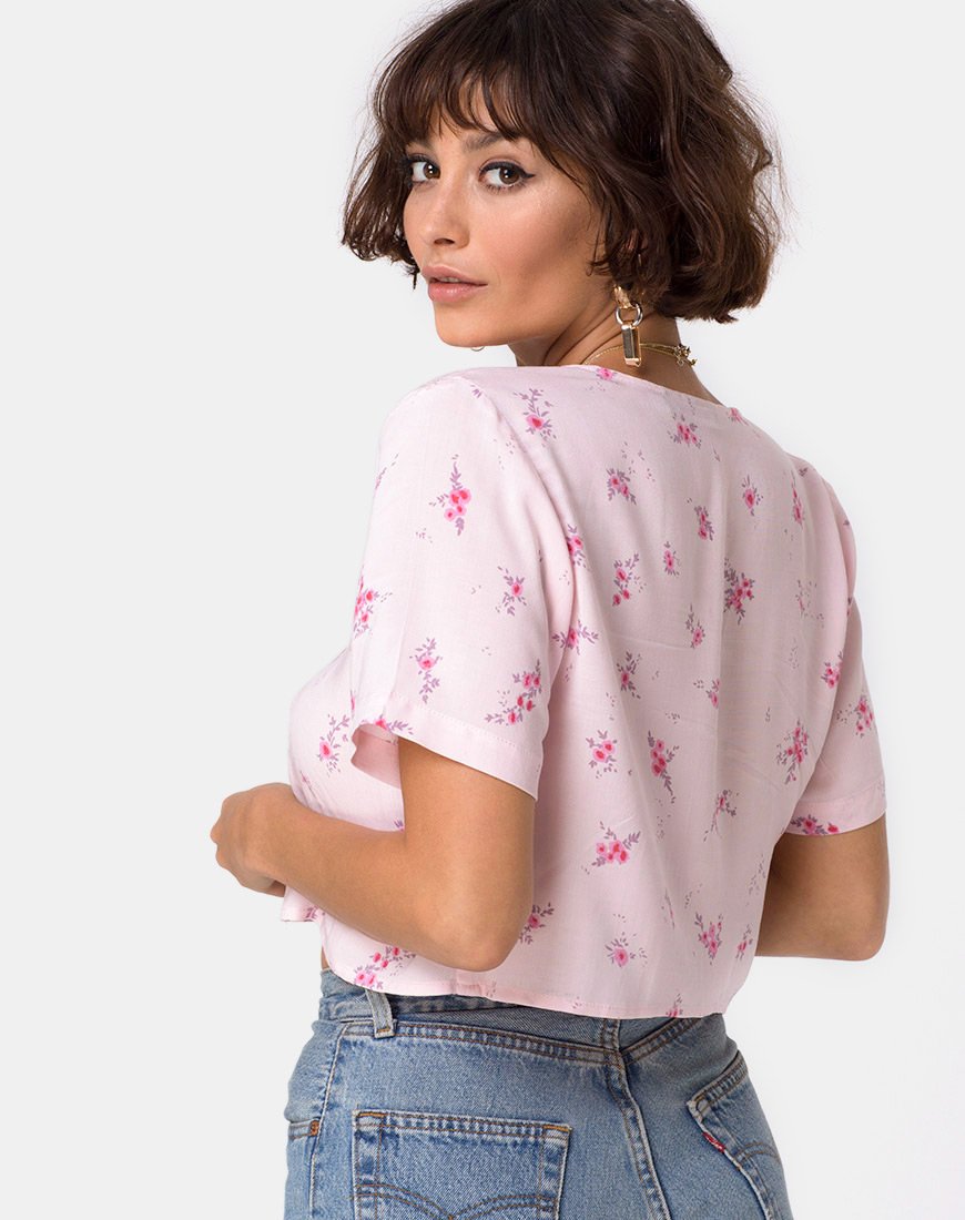 Afbeelding van Vacoal Blouse in Vergeet-mij-niet-bloemig roze