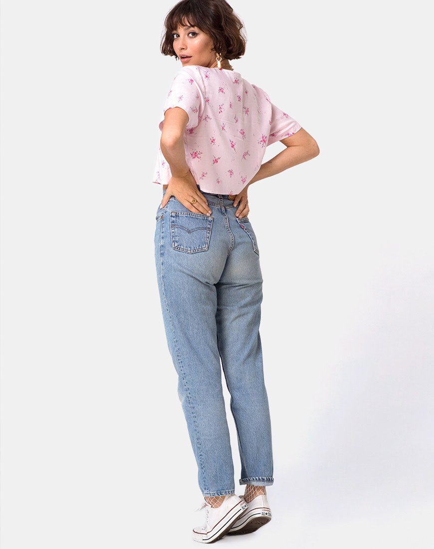 Afbeelding van Vacoal Blouse in Vergeet-mij-niet-bloemig roze