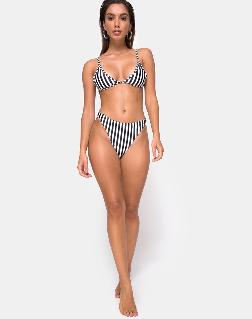 Afbeelding van Vader Bikinitop in zwart-witte streep