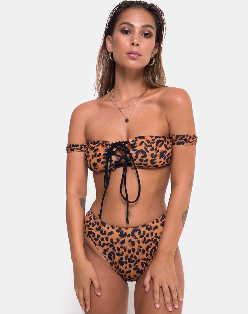 Afbeelding van Val Bikinibroekje in Burn Out Leopard