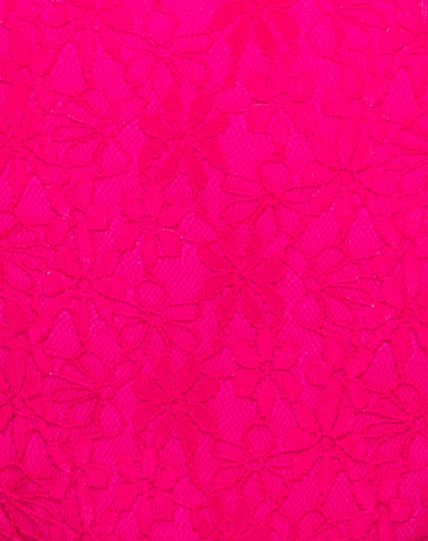 Afbeelding van Valentina badpak in kant fuschia roze