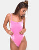 Afbeelding van Valeo badpak in fluweel Candy Pink