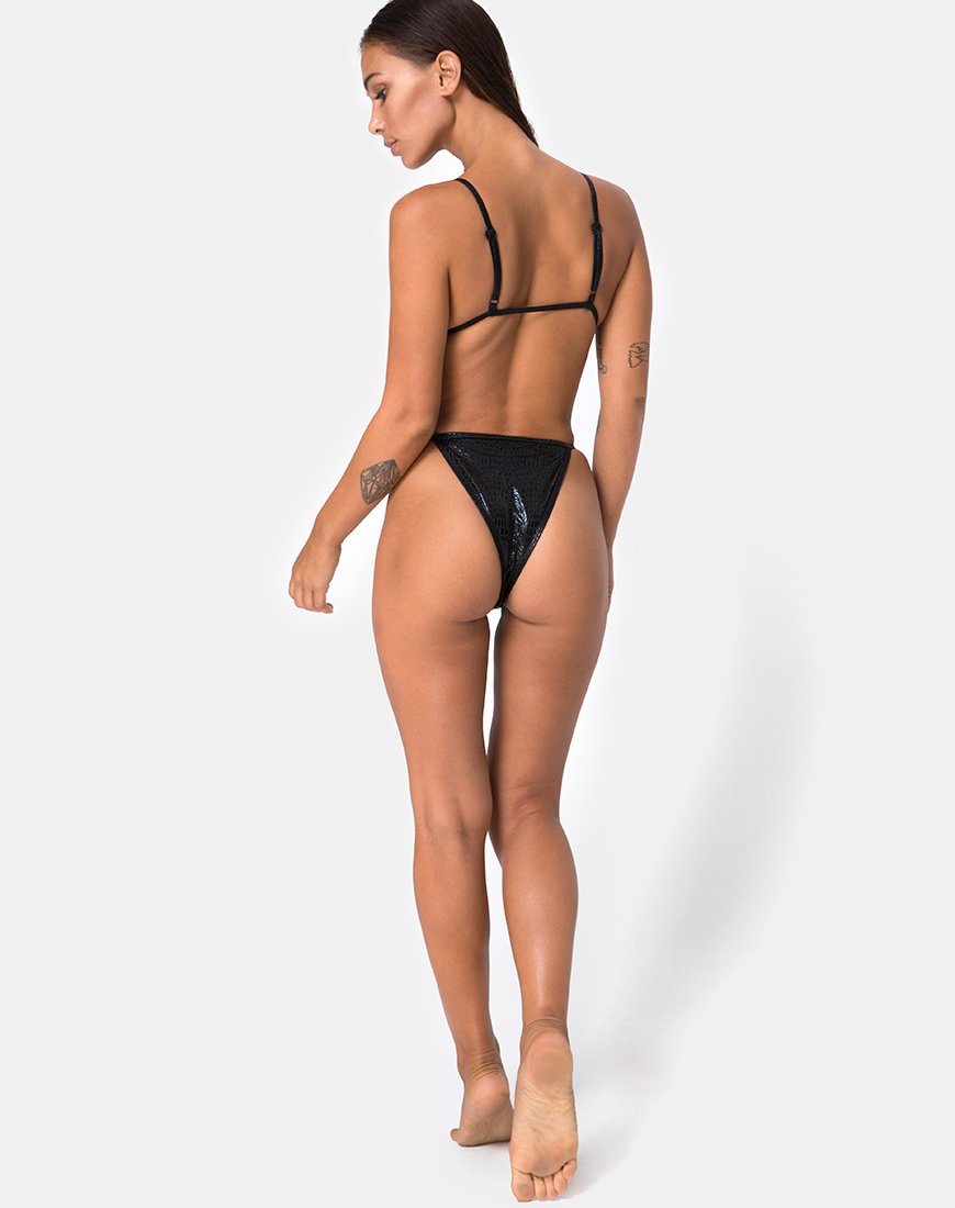 Valter Bikinibroekje in Black Oil Snake