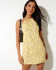 Afbeelding van Valkyrie Mini Dress in Wild Flower Lemon Drop