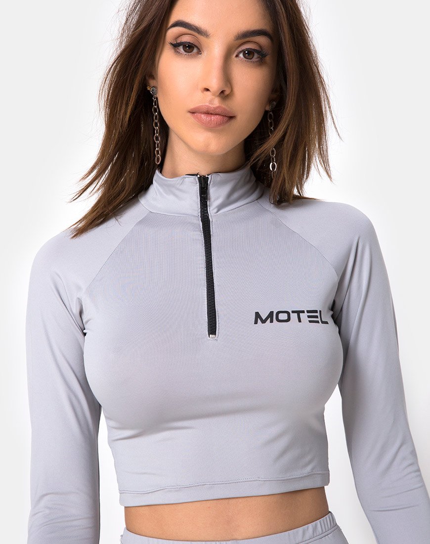 Afbeelding van Vanya Crop Top in Grijs Motel