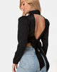 Afbeelding van Jasty Crop Top in Satijn Cheetah Zwart