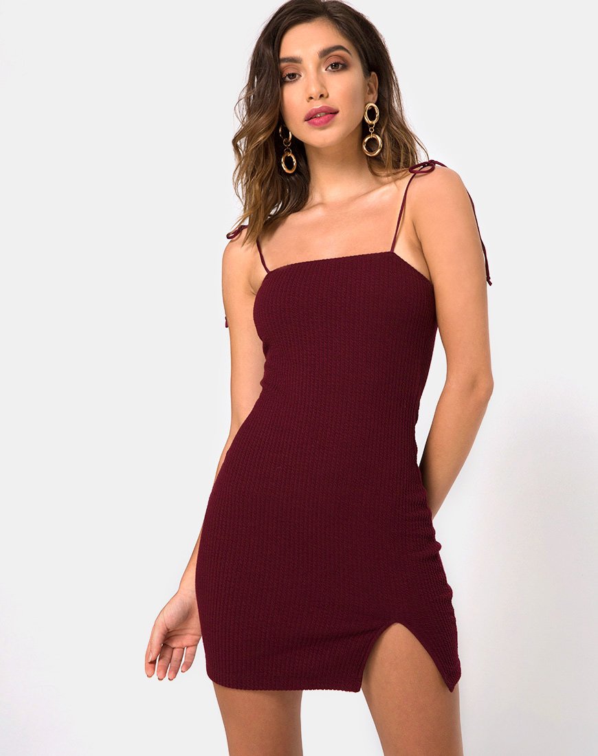 Afbeelding van Verso Bodycon Jurk in Bourgondië