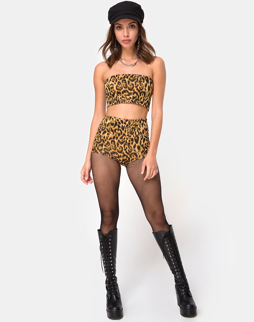 Afbeelding van Hilly High Waist Hot Pant in Leopard