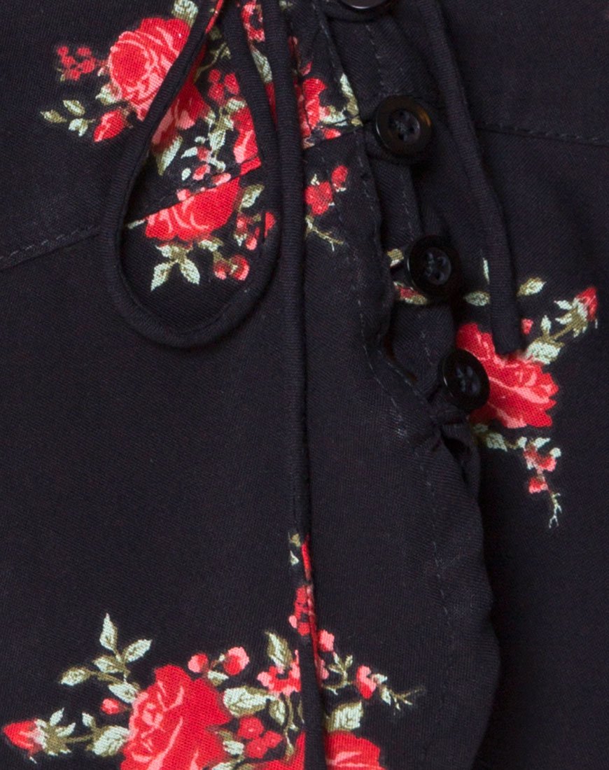 Afbeelding van Vinequa Top in Soi Rose Zwart en Rood