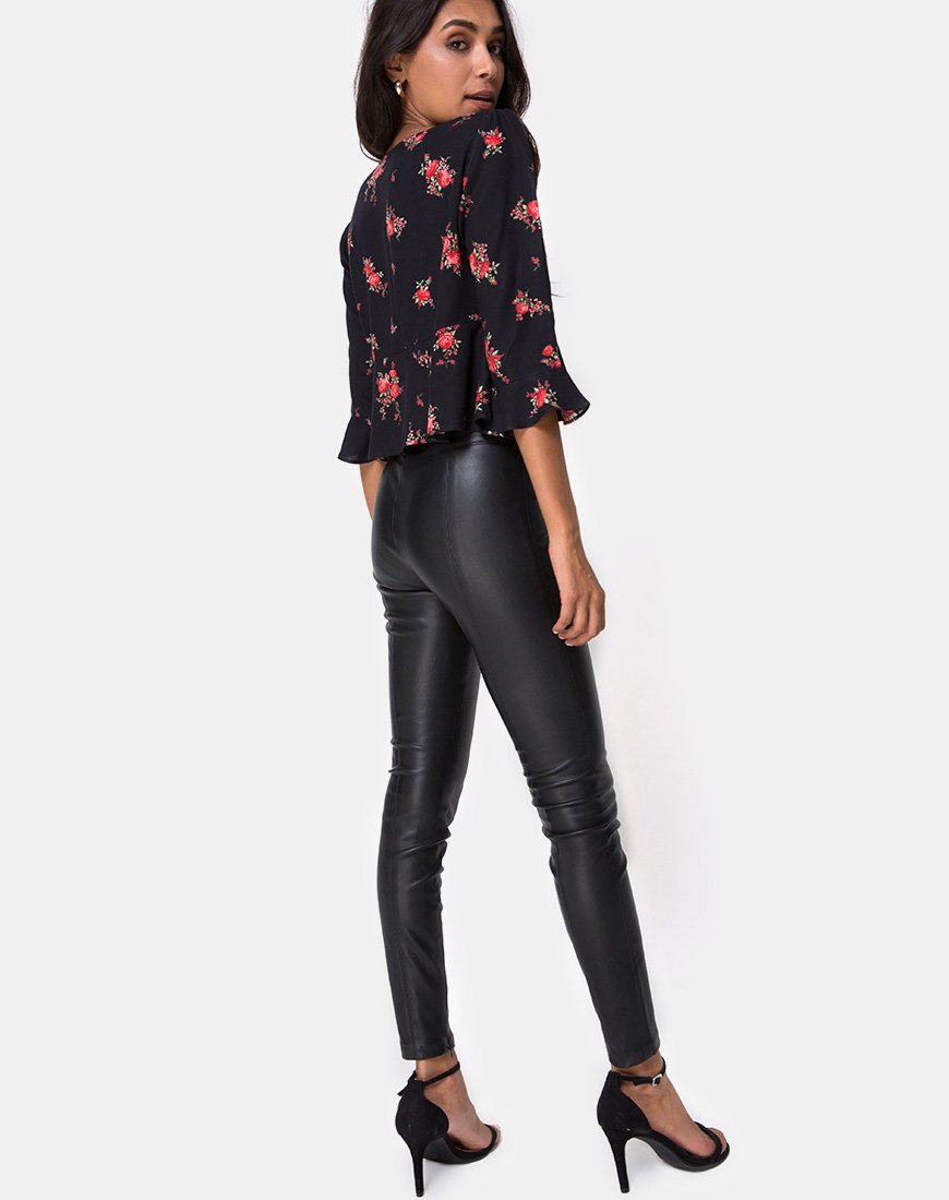 Afbeelding van Vinequa Top in Soi Rose Zwart en Rood