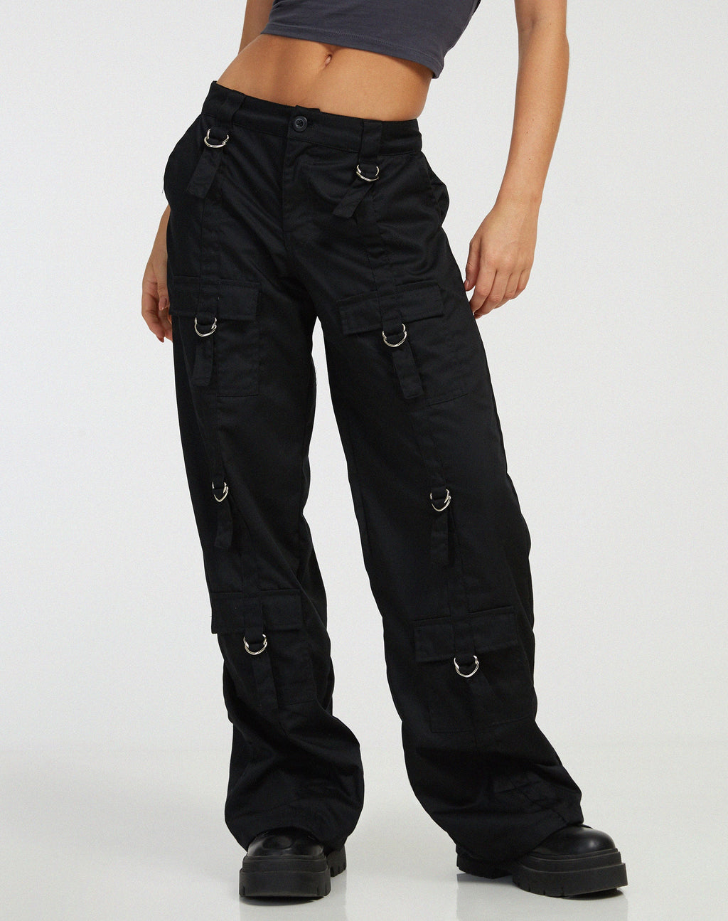 Vinsa Cargo Broek in Zwart