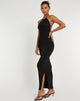 Afbeelding van Virnilia Halterneck Maxi Dress in Zwart
