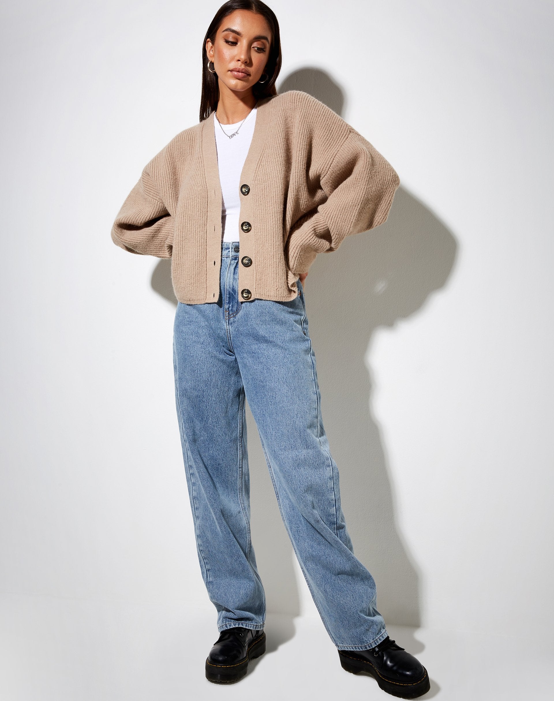 Afbeelding van Wallace Cardi in grijs beige