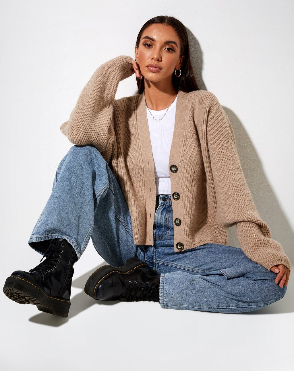 Wallace Cardi in Grijs Beige