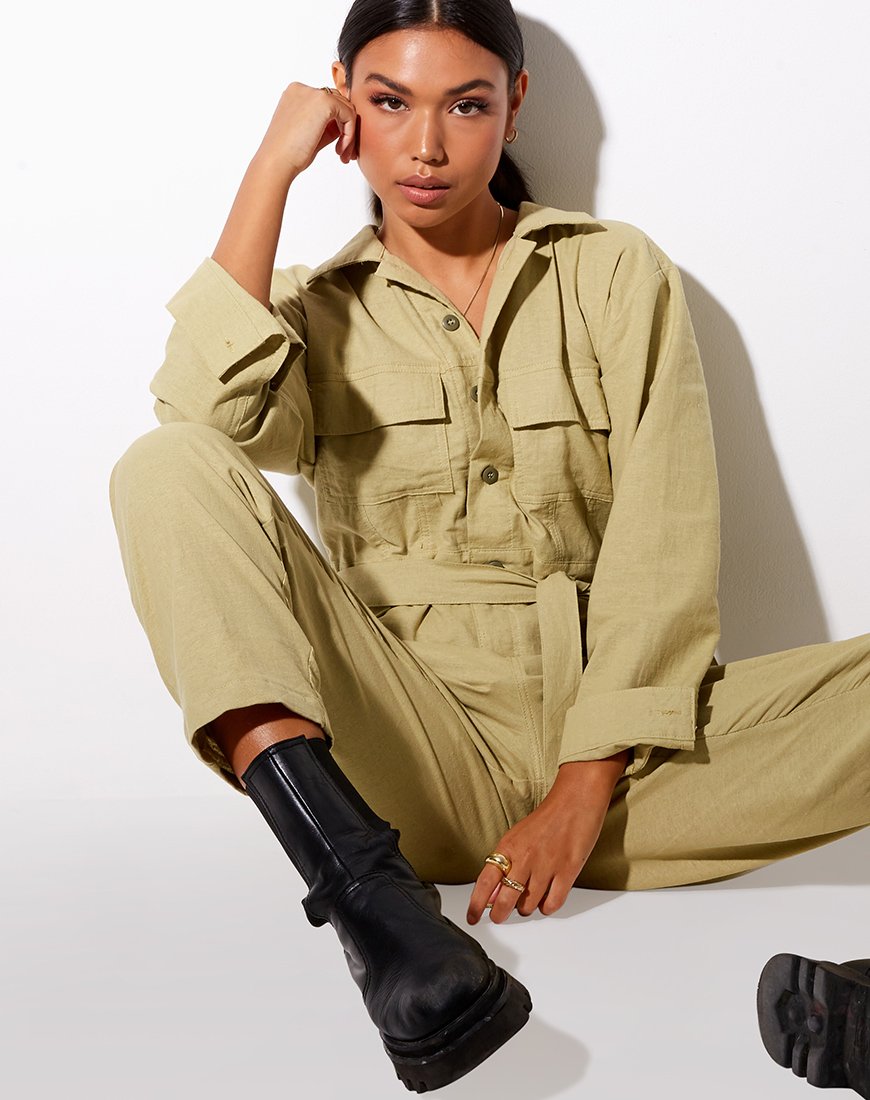 Warda jumpsuit in donkergroen