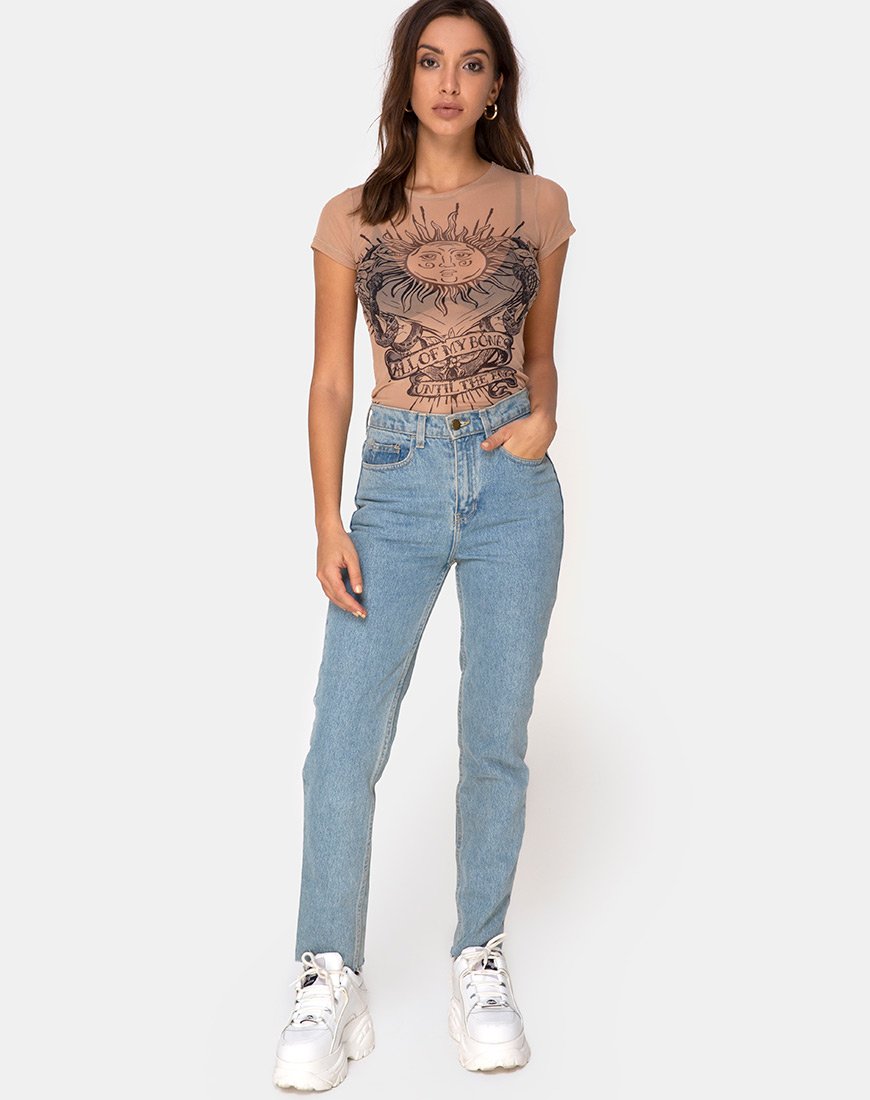 Afbeelding van Whitney Tee Alchemy in Net Taupe