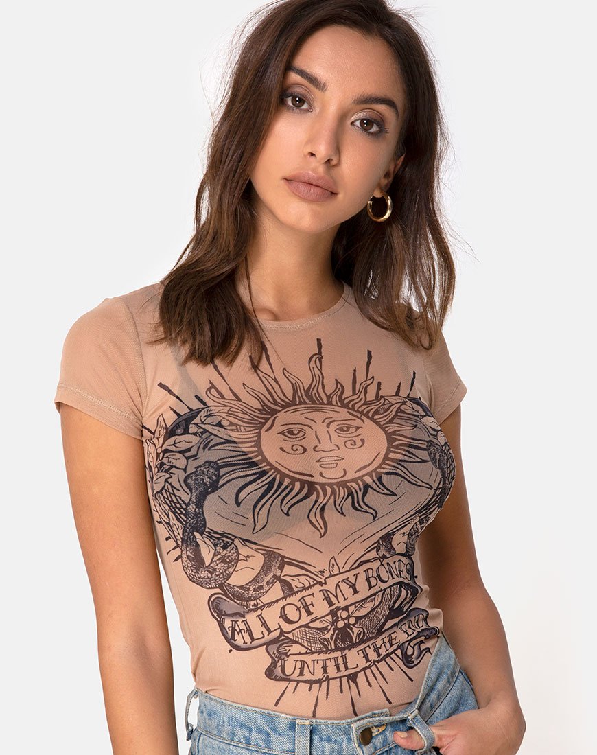 Afbeelding van Whitney Tee Alchemy in Net Taupe