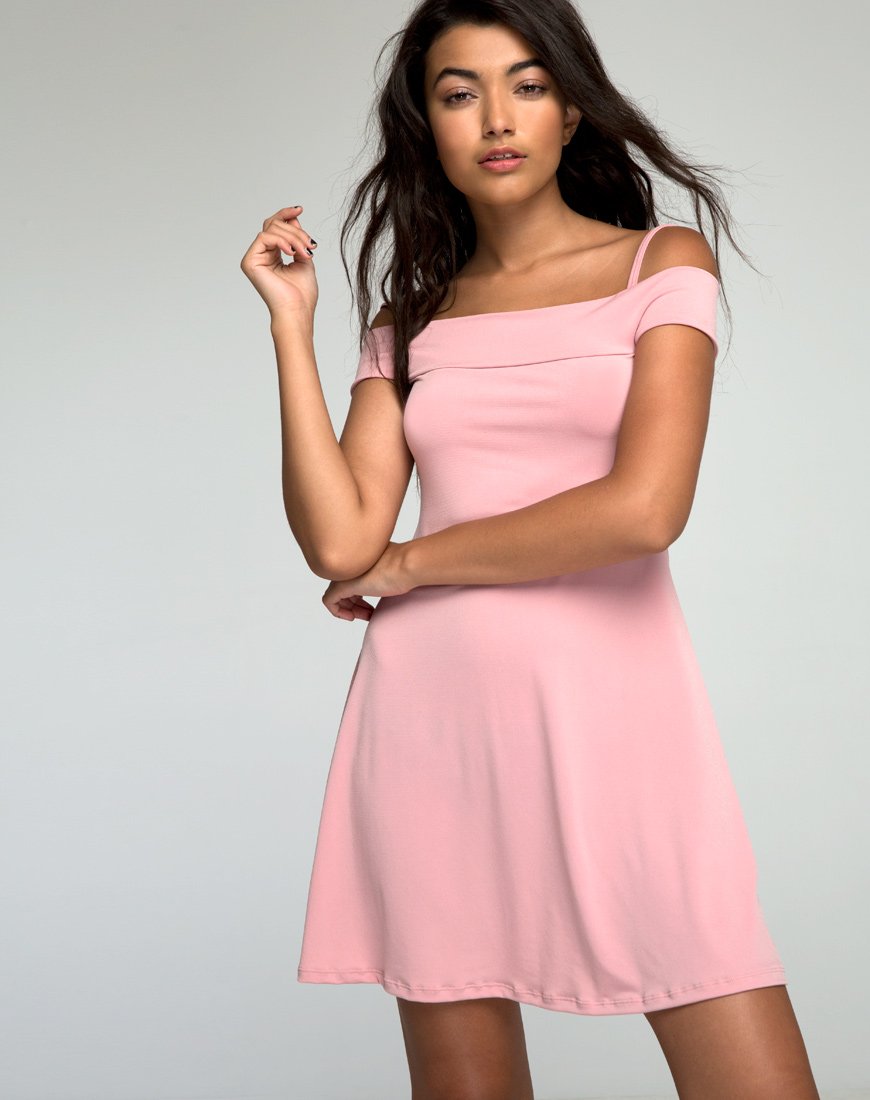 Widuri Skater Jurk in Blush