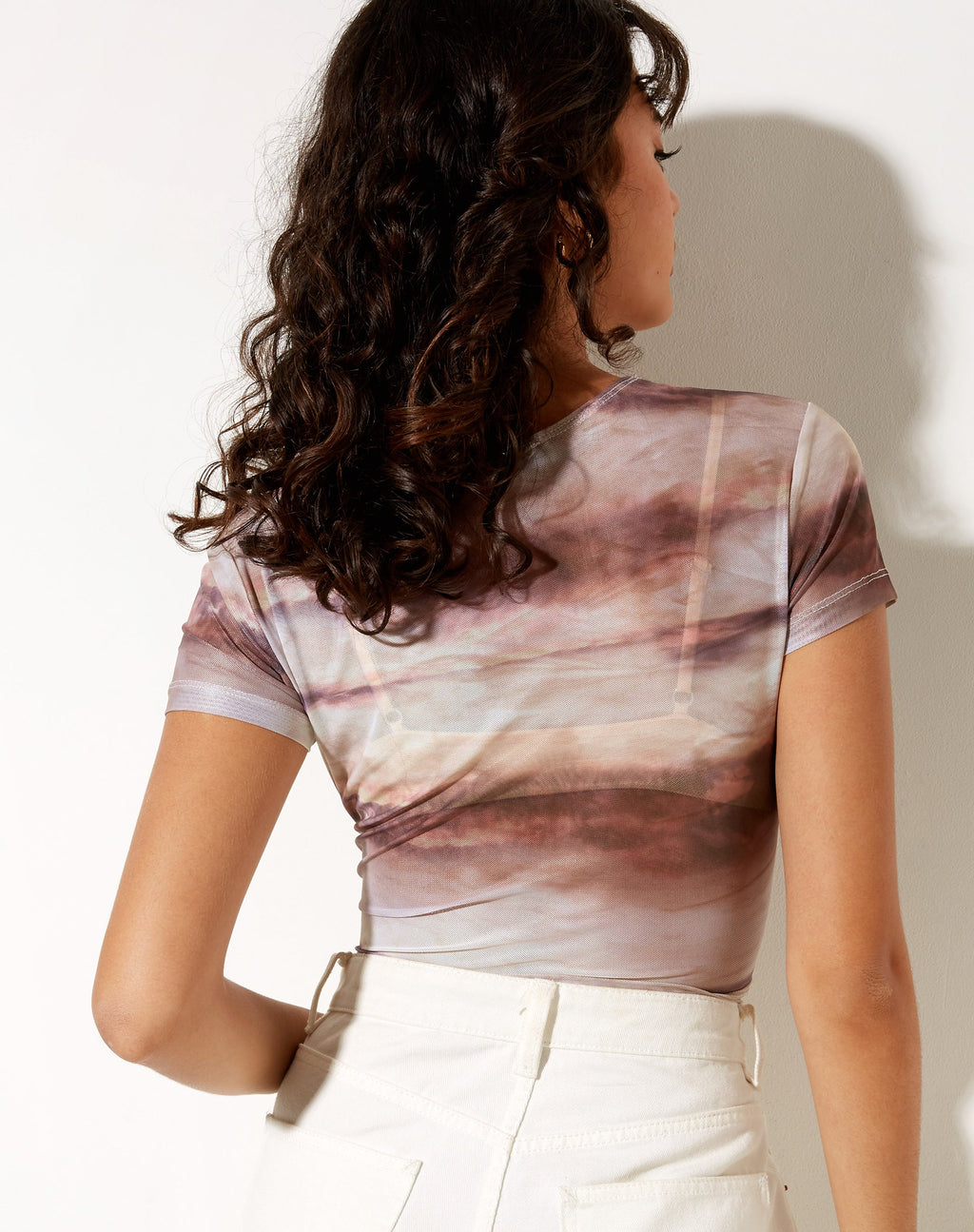 Wity T-shirt in abstracte dierenhuid