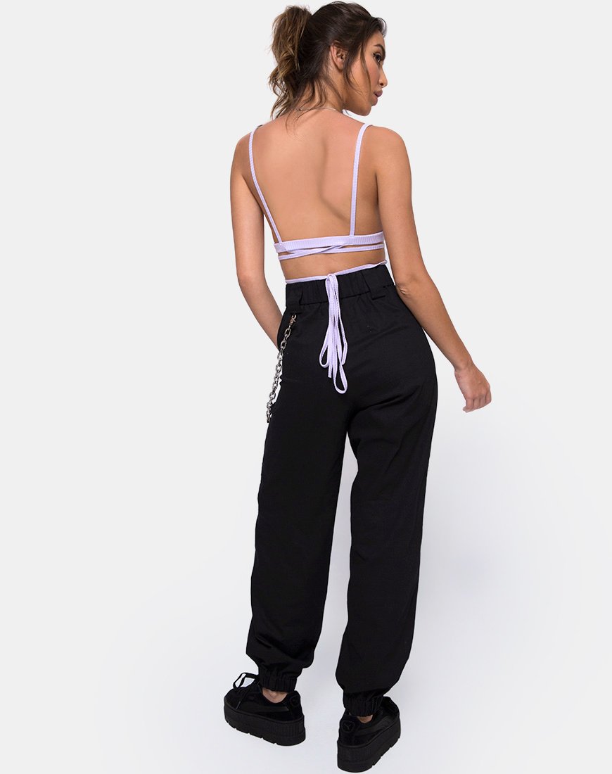 Afbeelding van Wrap Around Bralet in Rib Lila