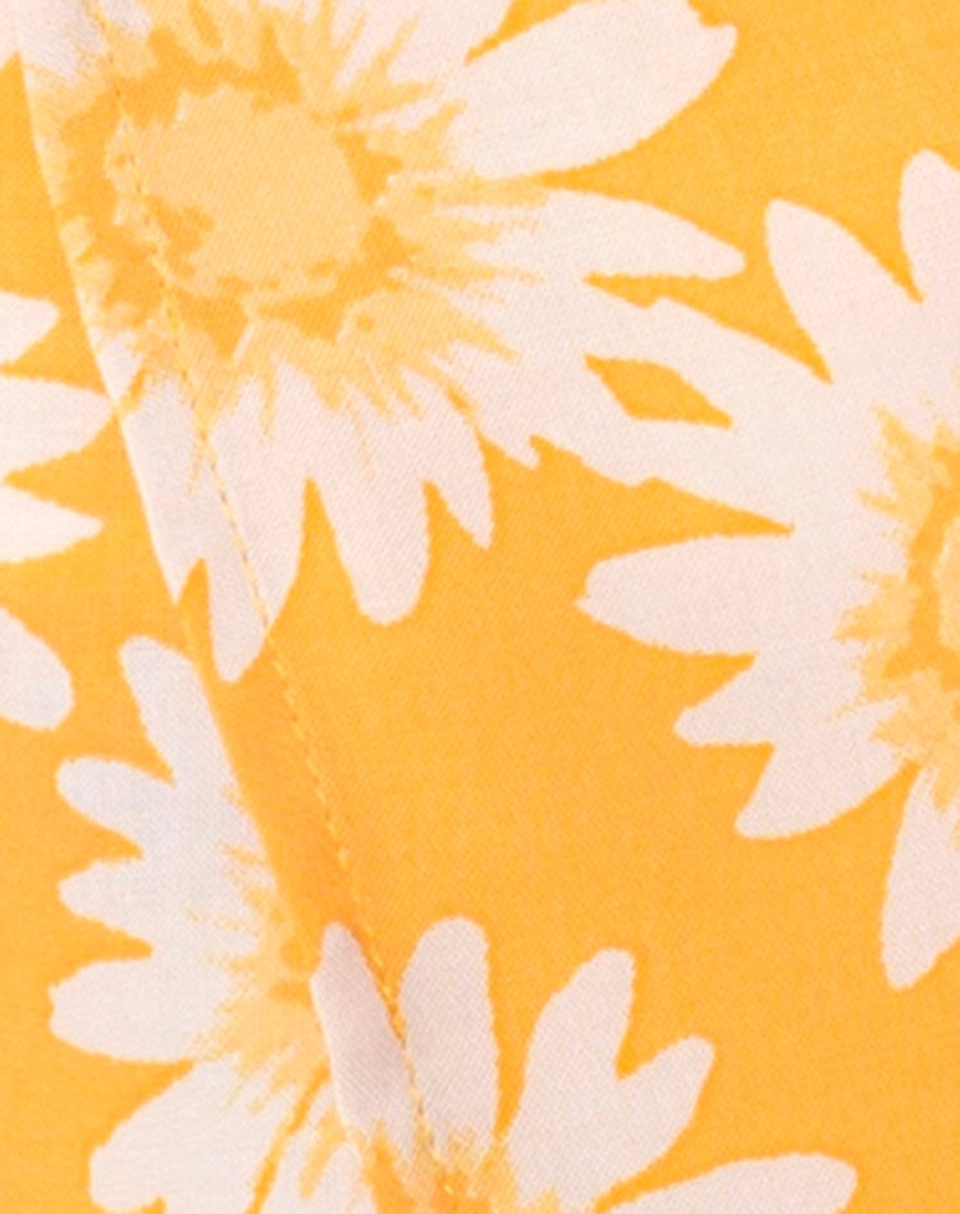 Afbeelding van Derla Wikkelrok in Zonovergoten Bloemen Geel