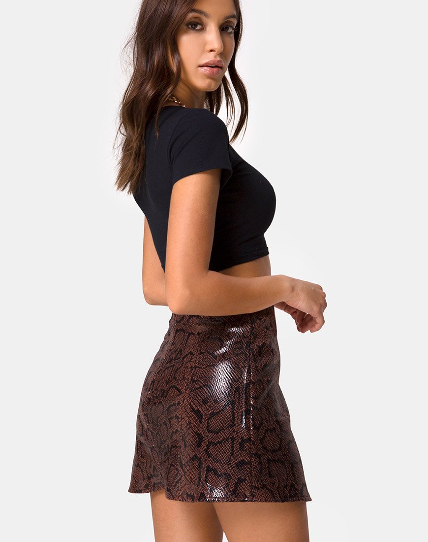Wren Rok in PU Slang Bruin