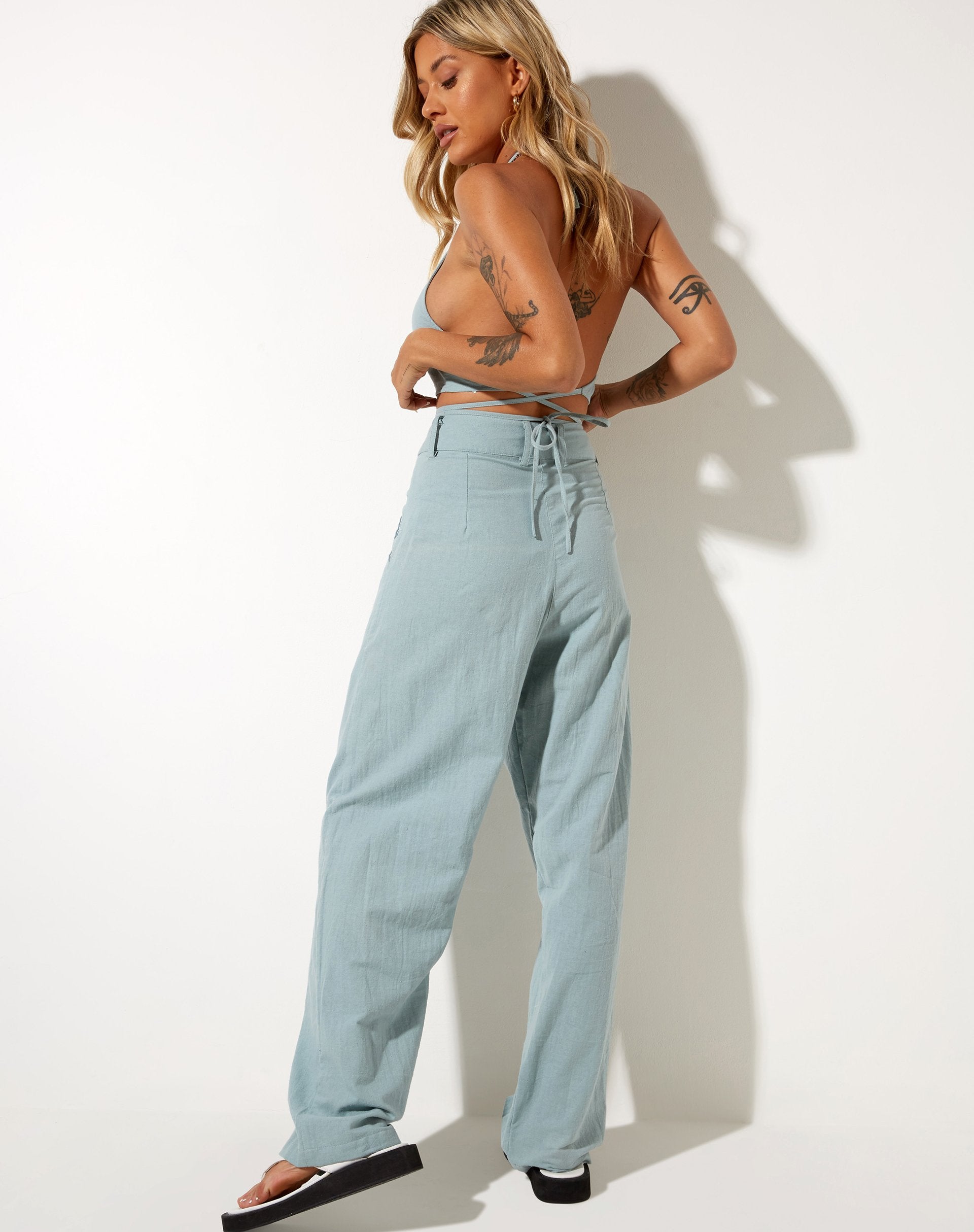 Afbeelding van Wu Crop Top in Rami Blue Surf