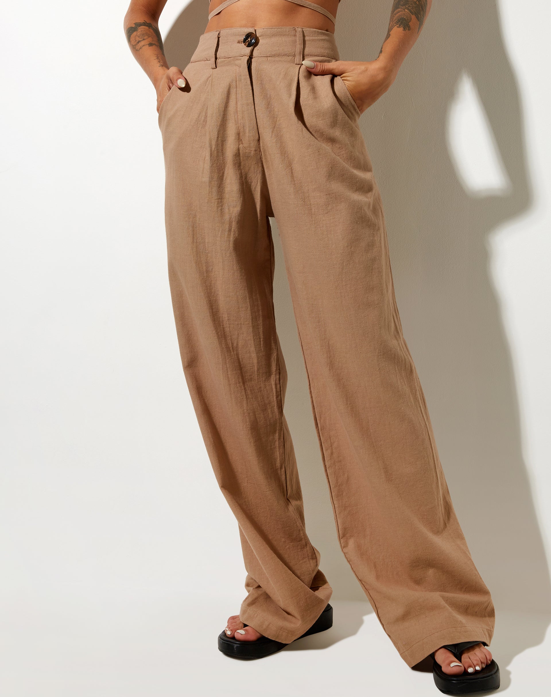 Afbeelding van Levo Broek in Rami Biscuit