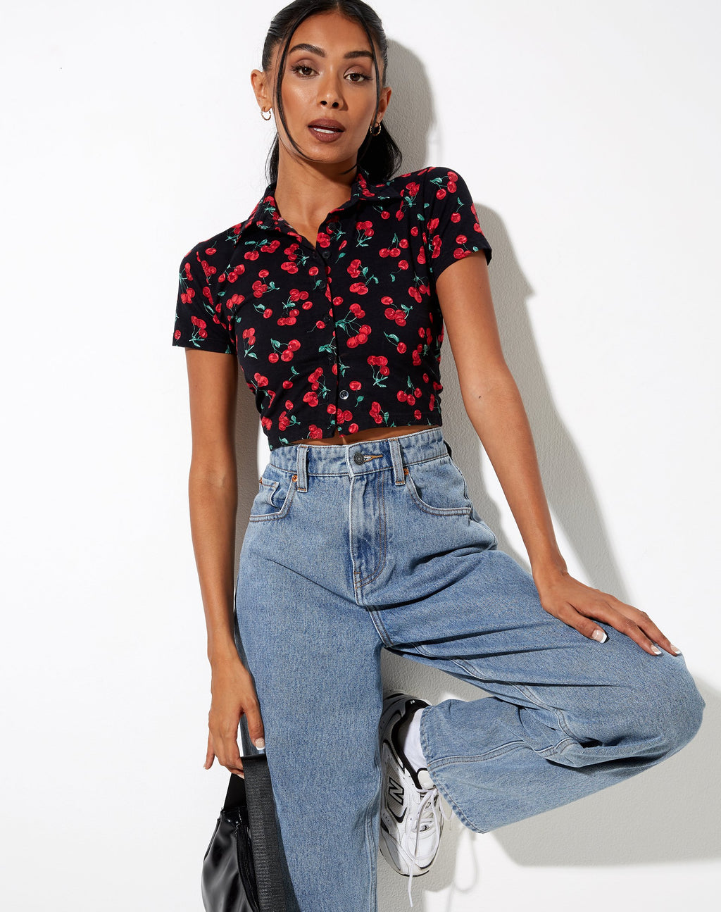 Wuma-shirt in Kersen Zwart