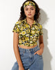Afbeelding van Wuma Cropped Shirt in Retro Bloemen