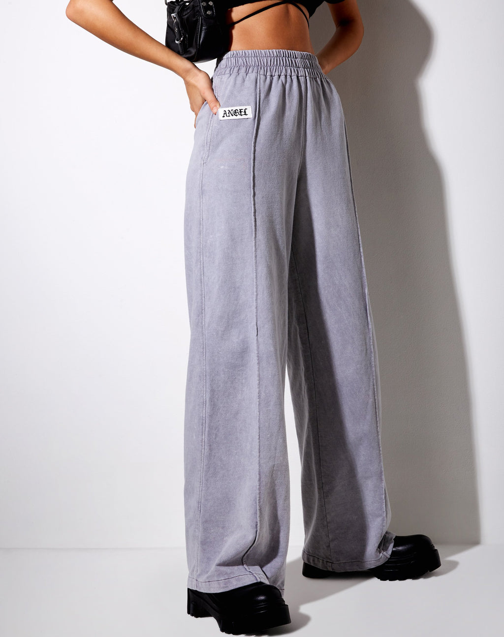 Wungu broek in grijs gewassen 'Angel' Embro Label