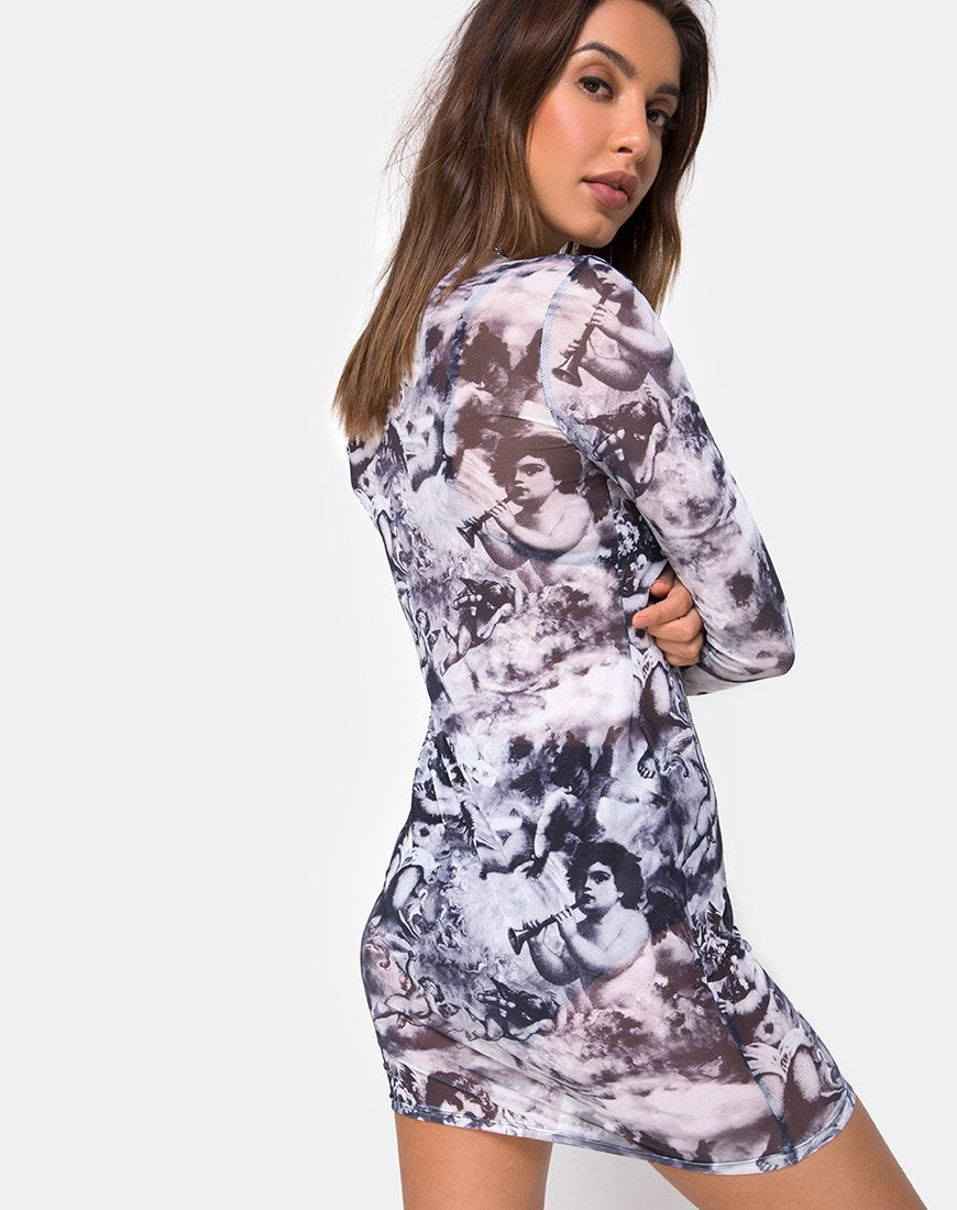 Wyatt Bodycon Jurk in Kersenmaas