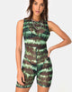Afbeelding van Acro Unitard Tie Dye Turquoise Mesh