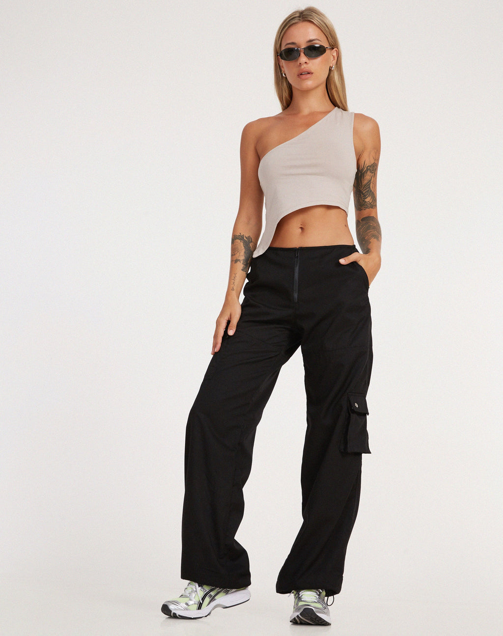 Xander Cargo Broek in Cotton Drill Zwart