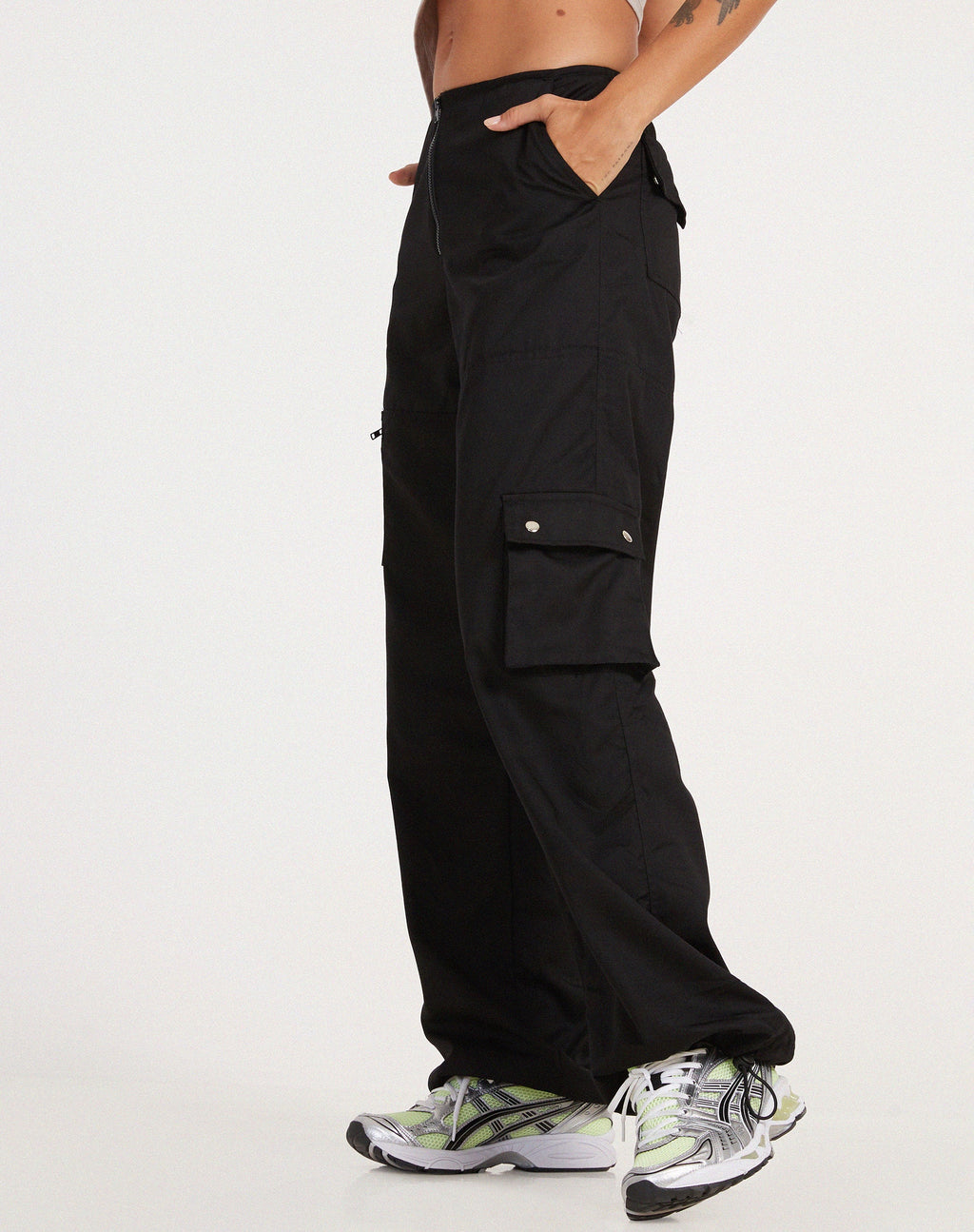 Xander Cargo Broek in Cotton Drill Zwart