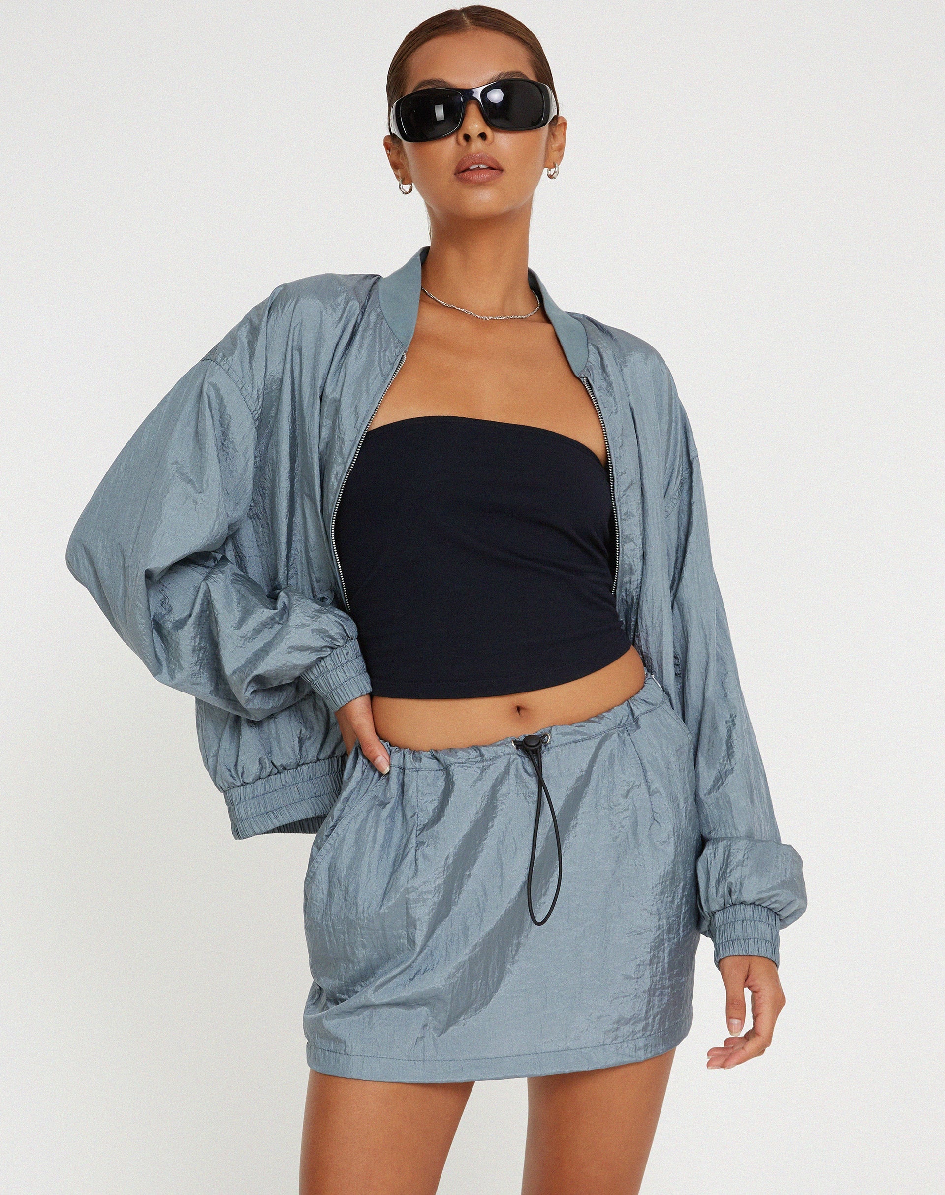 Afbeelding van Yuu Shell Jacket in Zilver