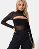 Afbeelding van Xhesi Cutout Bodice in Tokyo Techno Black Net