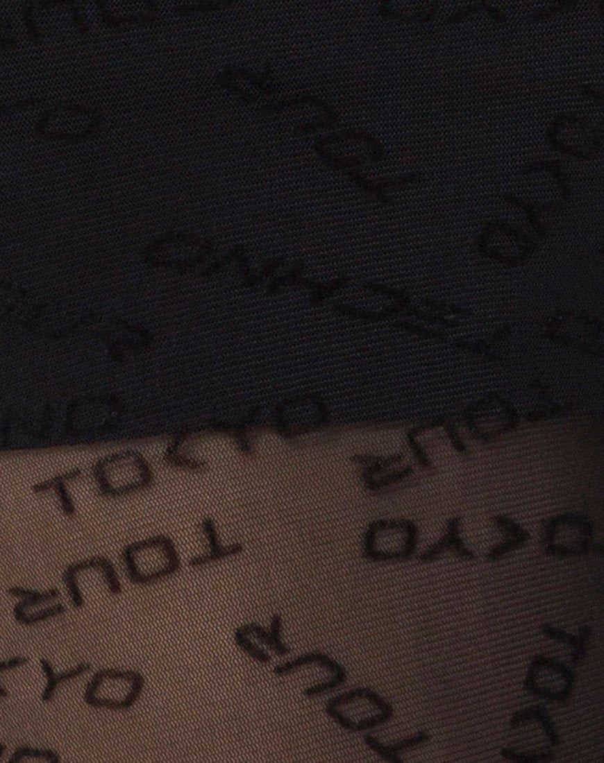 Afbeelding van Xhesi Cutout Bodice in Tokyo Techno Black Net