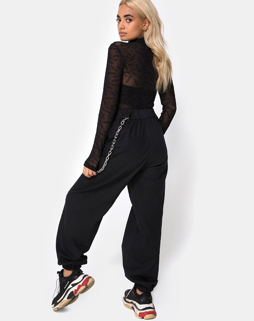 Afbeelding van Xhesi Cutout Bodice in Tokyo Techno Black Net