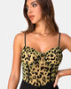 Afbeelding van Yecal Bodice in Lime Mesh met zwarte Animal Flocking