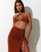 Afbeelding van Yessa Crop Top in Crepe Bruin